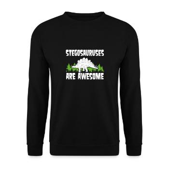 Stegosaurus Ist Toll - Unisex Pullover - Schwarz - Vorne - Alina (178cm) & Michal (187cm)