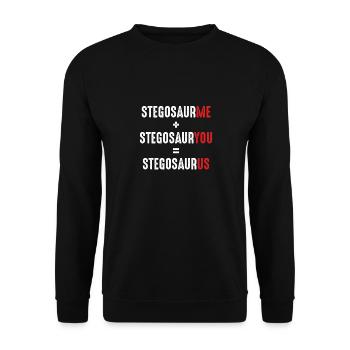 Stegosaurus-liebe - Unisex Pullover - Schwarz - Vorne - Alina (178cm) & Michal (187cm)