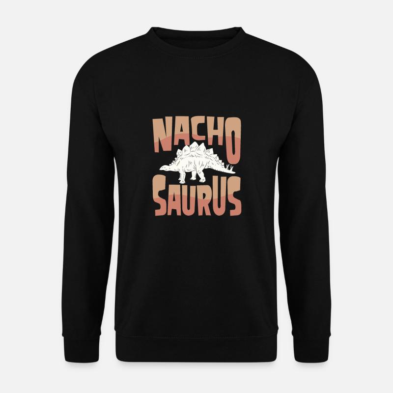 Eating Nacho Stegosaurus - Unisex Sweatshirt - black