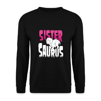Sister Triceratops - Unisex Sweatshirt - black - Front - Alina (178cm) & Michal (187cm)