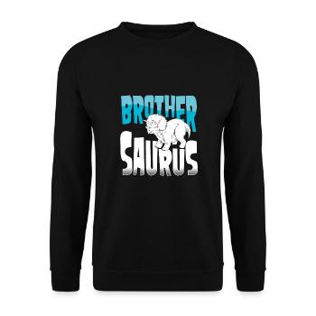 Bruder Triceratops - Unisex Pullover - Schwarz - Vorne - Alina (178cm) & Michal (187cm)