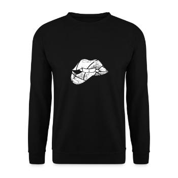 Volleyball Mund - Unisex Pullover - Schwarz - Vorne - Alina (178cm) & Michal (187cm)