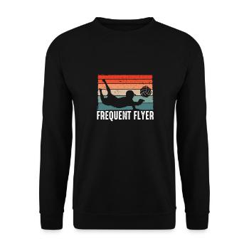 Frequent flyer vintage - Unisex Sweatshirt - black - Front - Alina (178cm) & Michal (187cm)