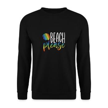 Beach Please - Unisex Sweatshirt - black - Front - Alina (178cm) & Michal (187cm)