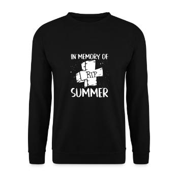 In memory of summer - Unisex Sweatshirt - black - Front - Alina (178cm) & Michal (187cm)