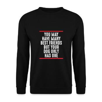 Votre chien a un meilleur ami - Sweat-shirt Unisexe - noir - Devant - Alina (178cm) & Michal (187cm)