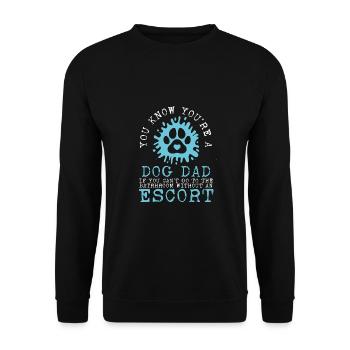 Hundevater Bauer - Unisex Pullover - Schwarz - Vorne - Alina (178cm) & Michal (187cm)