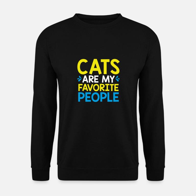 Katzen Sind Meine Lieblingsmenschen - Unisex Pullover - Schwarz