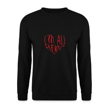 Ich Bin Ganz Ihr - Unisex Pullover - Schwarz - Vorne - Alina (178cm) & Michal (187cm)