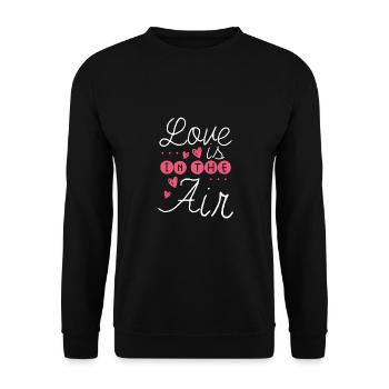 Liebe Liegt In Der Luft - Unisex Pullover - Schwarz - Vorne - Alina (178cm) & Michal (187cm)