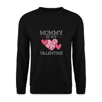 Maman est ma Saint-Valentin - Sweat-shirt Unisexe - noir - Devant - Alina (178cm) & Michal (187cm)
