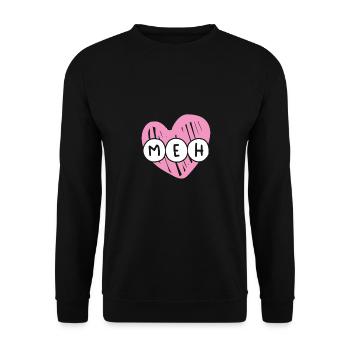 Dear Meh On Valentine's Day - Unisex Sweatshirt - black - Front - Alina (178cm) & Michal (187cm)