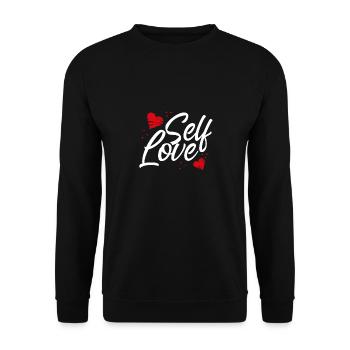 Amour de soi en couple - Sweat-shirt Unisexe - noir - Devant - Alina (178cm) & Michal (187cm)