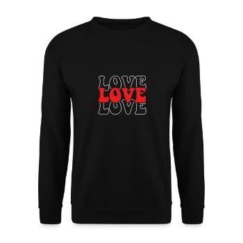 Dreifache Liebe - Unisex Pullover - Schwarz - Vorne - Alina (178cm) & Michal (187cm)