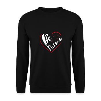 Be My Big Heart - Unisex Sweatshirt - black - Front - Alina (178cm) & Michal (187cm)
