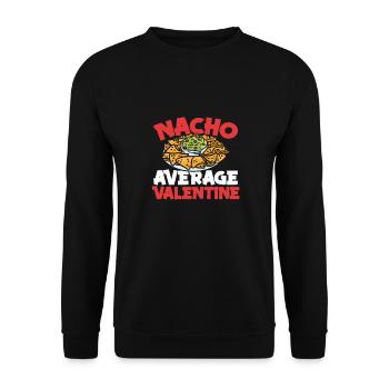 Nacho Average Food Is Mine - Unisex Sweatshirt - black - Front - Alina (178cm) & Michal (187cm)