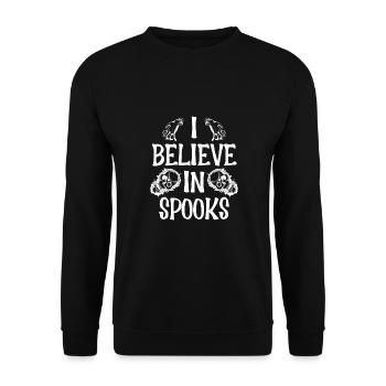 Ich Glaube An den Spuk - Unisex Pullover - Schwarz - Vorne - Alina (178cm) & Michal (187cm)