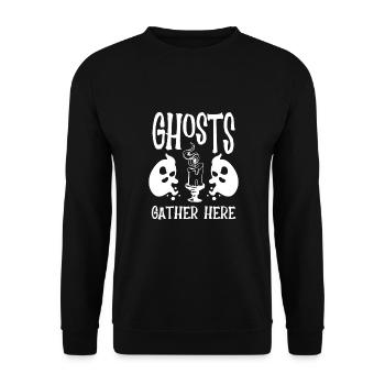 This is where ghosts gather - Unisex Sweatshirt - black - Front - Alina (178cm) & Michal (187cm)