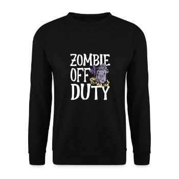 Zombie Außer Dienst - Unisex Pullover - Schwarz - Vorne - Alina (178cm) & Michal (187cm)