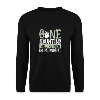Gegangenes Spuk Wird Zurückkehren - Unisex Pullover - Schwarz - Vorne - Alina (178cm) & Michal (187cm)
