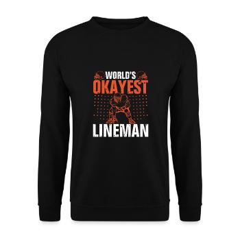 The best lineman in the world - Unisex Sweatshirt - black - Front - Alina (178cm) & Michal (187cm)
