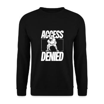 Access line Denied - Unisex Sweatshirt - black - Front - Alina (178cm) & Michal (187cm)