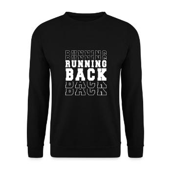 Football running back - Sweat-shirt Unisexe - noir - Devant - Alina (178cm) & Michal (187cm)