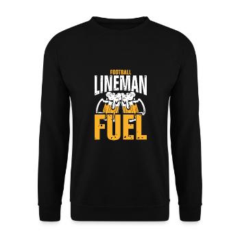 Carburant à la bière Lineman - Sweat-shirt Unisexe - noir - Devant - Alina (178cm) & Michal (187cm)
