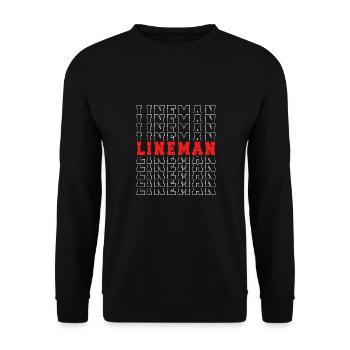 Monteur de ligne rouge - Sweat-shirt Unisexe - noir - Devant - Alina (178cm) & Michal (187cm)