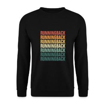 Colorful Retro Running back - Unisex Sweatshirt - black - Front - Alina (178cm) & Michal (187cm)
