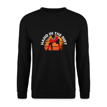 Hand in the Dirt Lineman - Unisex Sweatshirt - black - Front - Alina (178cm) & Michal (187cm)