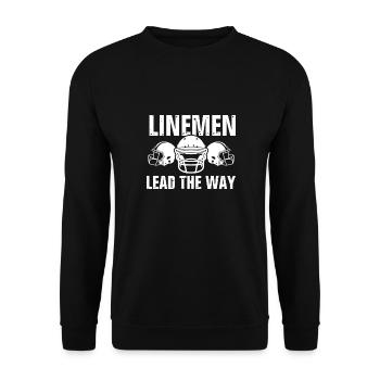 Lineman ouvre la voie - Sweat-shirt Unisexe - noir - Devant - Alina (178cm) & Michal (187cm)