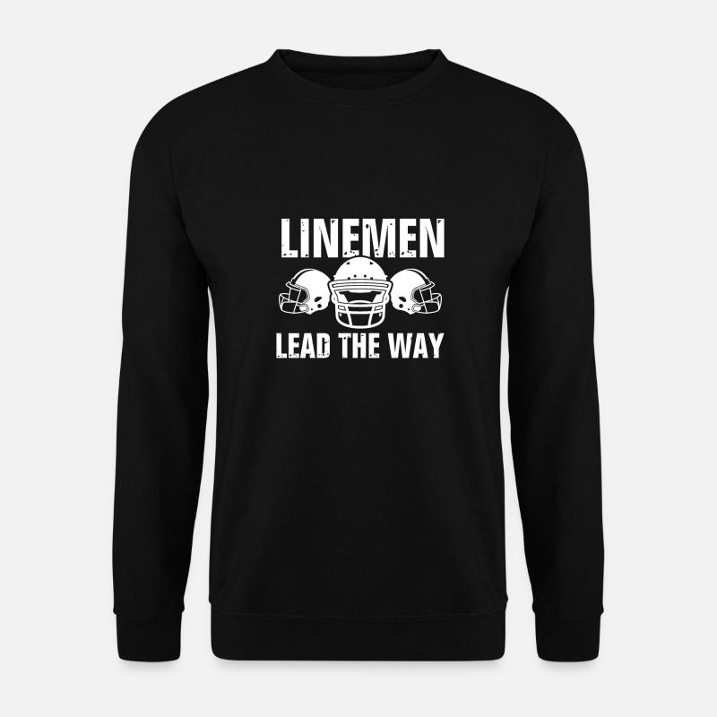 Lineman leads the way - Unisex Sweatshirt - black