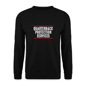 Quaterback Protection Services - Unisex Sweatshirt - black - Front - Alina (178cm) & Michal (187cm)