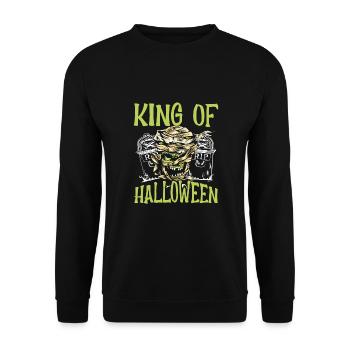 King of Halloween - Unisex Sweatshirt - black - Front - Alina (178cm) & Michal (187cm)