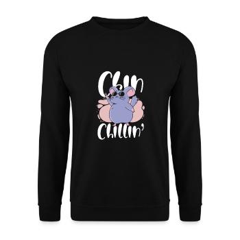 Chill Chinchilla - Unisex Pullover - Schwarz - Vorne - Alina (178cm) & Michal (187cm)