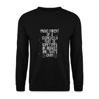 Fiers parents d’un chinchilla - Sweat-shirt Unisexe - noir - Devant - Alina (178cm) & Michal (187cm)