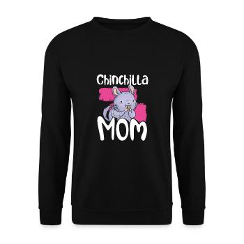 Chinchilla Mutter - Unisex Pullover - Schwarz - Vorne - Alina (178cm) & Michal (187cm)