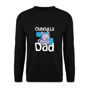 Chinchilla Vater - Unisex Pullover - Schwarz - Vorne - Alina (178cm) & Michal (187cm)
