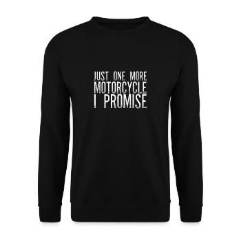 Nur Noch Ein Motorrad, Versprochen - Unisex Pullover - Schwarz - Vorne - Alina (178cm) & Michal (187cm)