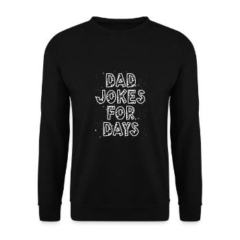 Papa Scherzt Tagelang - Unisex Pullover - Schwarz - Vorne - Alina (178cm) & Michal (187cm)