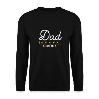 Five Star Dad - Unisex Sweatshirt - black - Front - Alina (178cm) & Michal (187cm)