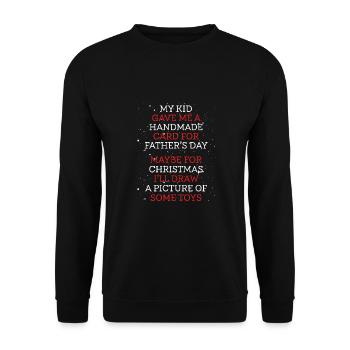 Karte Zum Vatertag - Unisex Pullover - Schwarz - Vorne - Alina (178cm) & Michal (187cm)