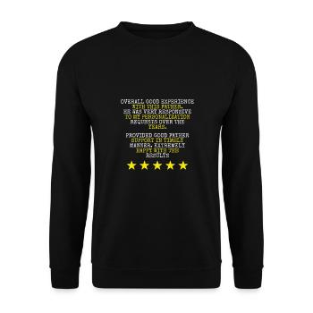 Vorausgesetzt Guter Vater - Unisex Pullover - Schwarz - Vorne - Alina (178cm) & Michal (187cm)