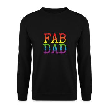 Bunter Fabelhafter Vater - Unisex Pullover - Schwarz - Vorne - Alina (178cm) & Michal (187cm)