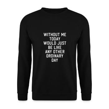 Heute Ohne Papa - Unisex Pullover - Schwarz - Vorne - Alina (178cm) & Michal (187cm)