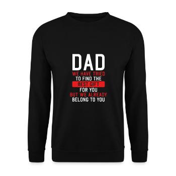 Nous avons essayé d’obtenir le meilleur cadeau - Sweat-shirt Unisexe - noir - Devant - Alina (178cm) & Michal (187cm)