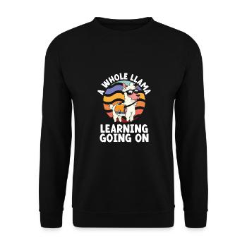 A whole llama vintage - Unisex Sweatshirt - black - Front - Alina (178cm) & Michal (187cm)