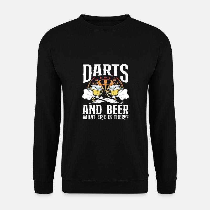 Dart und Bier - Unisex Pullover - Schwarz