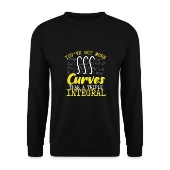 Curves as a triple integral - Unisex Sweatshirt - black - Front - Alina (178cm) & Michal (187cm)